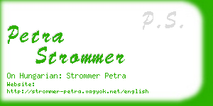 petra strommer business card